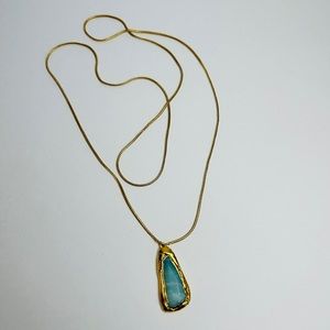 Droplet Gemstone Pendant Necklace